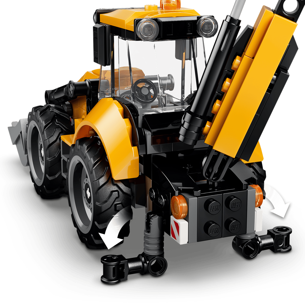 LEGO 60480 accessories including shovel, pickaxe, boulders, gem, rubble and two worker minifigures