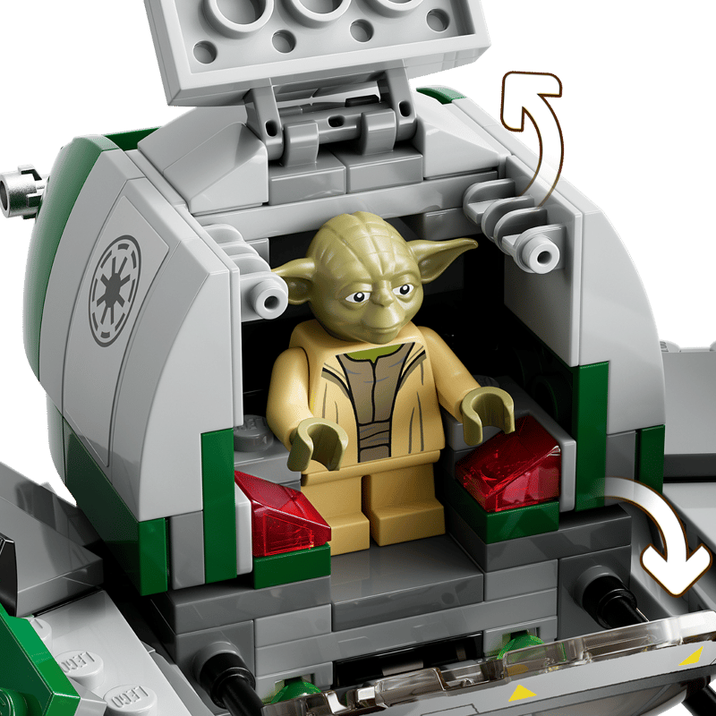Jedi Starfighter adjustable wings in flight mode